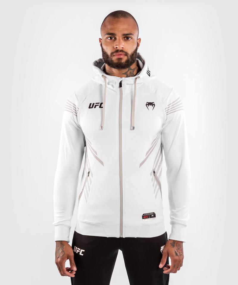 POLERÓN UFC VENUM AUTHENTIC FIGHT NIGHT MEN’S WALKOUT HOODIE – WHITE