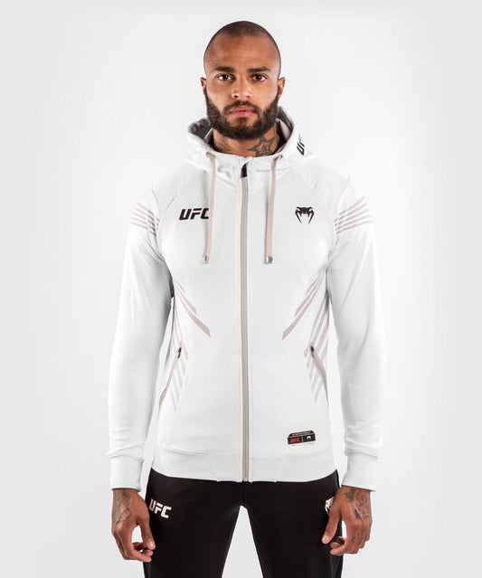 POLERÓN UFC VENUM AUTHENTIC FIGHT NIGHT MEN’S WALKOUT HOODIE – WHITE